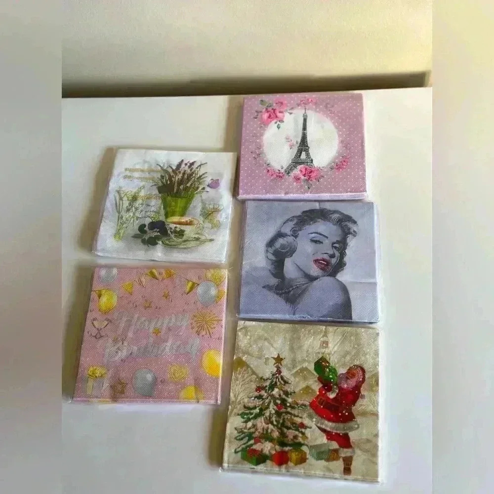 NEW Color Napkins/Printed Tissues/Fashion Tissues x 200pcs